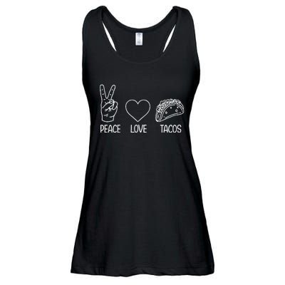 Funny Taco Peace Love Tacos Taco Lover Ladies Essential Flowy Tank