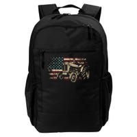 Farm Tractor Proud Farmer Patriotic American Flag Tractor Daily Commute Backpack