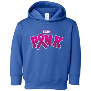 Feminist Team Pink Ribbon Breast Cancer Awareness Month Cute Gift Toddler Hoodie