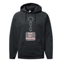 Fuck The Patriarchy Key Chain Performance Fleece Hoodie