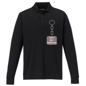 Fuck The Patriarchy Key Chain Performance Long Sleeve Polo