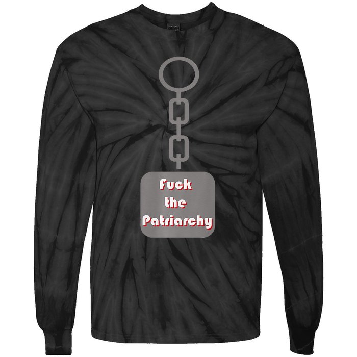 Fuck The Patriarchy Key Chain Tie-Dye Long Sleeve Shirt