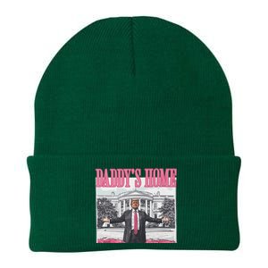 Funny Trump Pink Daddys Home Trump 2024 Knit Cap Winter Beanie