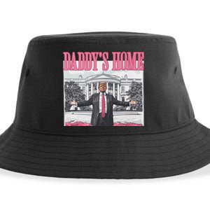 Funny Trump Pink Daddys Home Trump 2024 Sustainable Bucket Hat