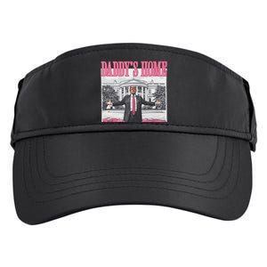 Funny Trump Pink Daddys Home Trump 2024 Adult Drive Performance Visor