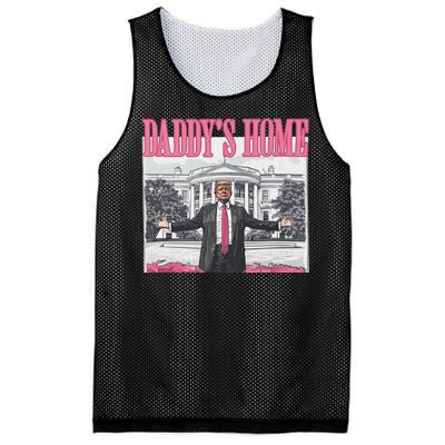 Funny Trump Pink Daddys Home Trump 2024 Mesh Reversible Basketball Jersey Tank