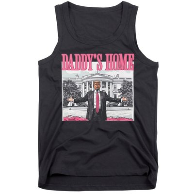 Funny Trump Pink Daddys Home Trump 2024 Tank Top