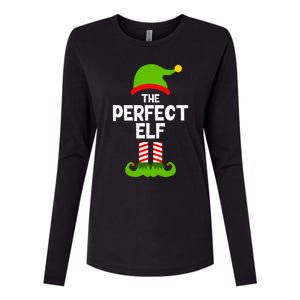 Funny The Perfect Elf Christmas Family Party Pajama Womens Cotton Relaxed Long Sleeve T-Shirt