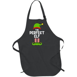 Funny The Perfect Elf Christmas Family Party Pajama Full-Length Apron With Pockets