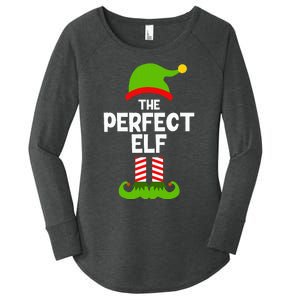 Funny The Perfect Elf Christmas Family Party Pajama Women's Perfect Tri Tunic Long Sleeve Shirt