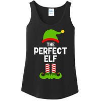 Funny The Perfect Elf Christmas Family Party Pajama Ladies Essential Tank