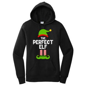 Funny The Perfect Elf Christmas Family Party Pajama Women's Pullover Hoodie