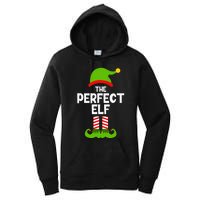 Funny The Perfect Elf Christmas Family Party Pajama Women's Pullover Hoodie