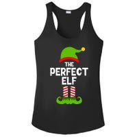 Funny The Perfect Elf Christmas Family Party Pajama Ladies PosiCharge Competitor Racerback Tank