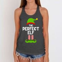 Funny The Perfect Elf Christmas Family Party Pajama Women's Knotted Racerback Tank