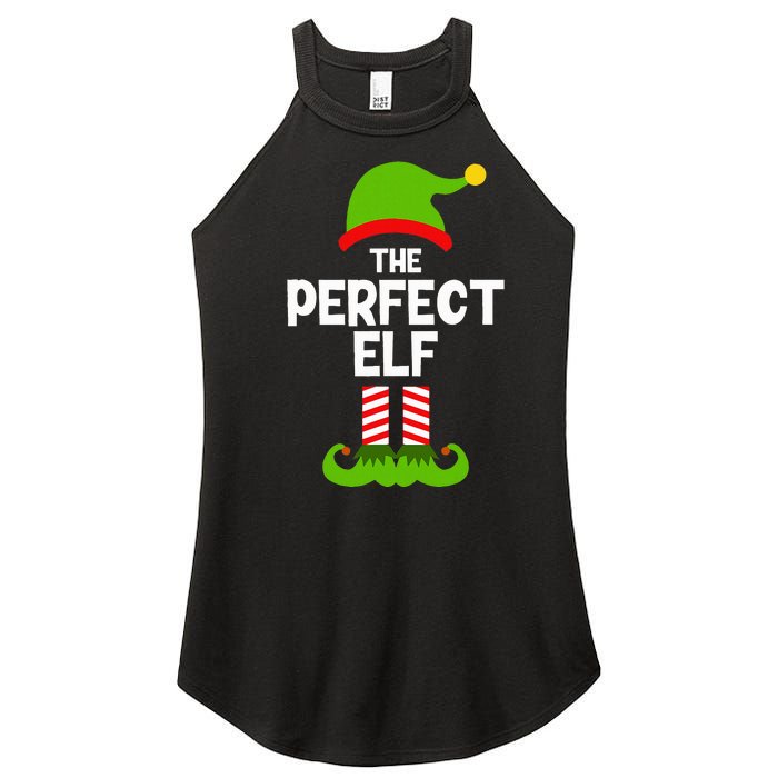 Funny The Perfect Elf Christmas Family Party Pajama Women's Perfect Tri Rocker Tank