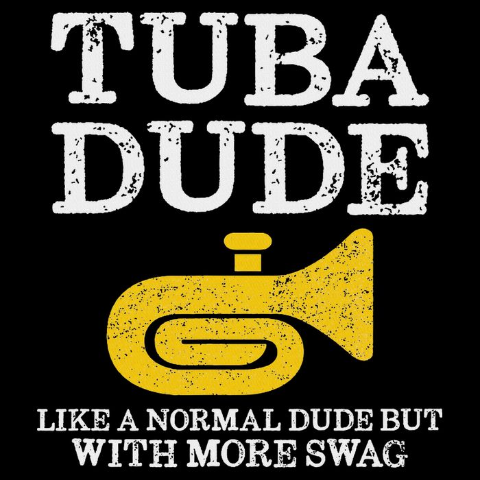 Funny Tuba Player Dude Like Normal But More Swag Drawstring Bag