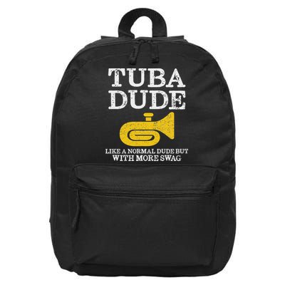 Funny Tuba Player Dude Like Normal But More Swag 16 in Basic Backpack