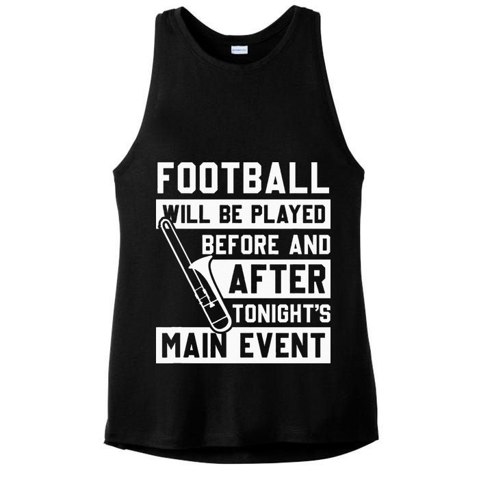 Funny Trombone Player Marching Band Ladies PosiCharge Tri-Blend Wicking Tank
