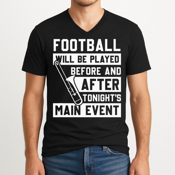 Funny Trombone Player Marching Band V-Neck T-Shirt