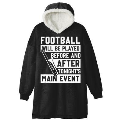 Funny Trombone Player Marching Band Hooded Wearable Blanket