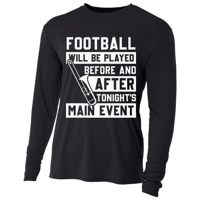 Funny Trombone Player Marching Band Cooling Performance Long Sleeve Crew