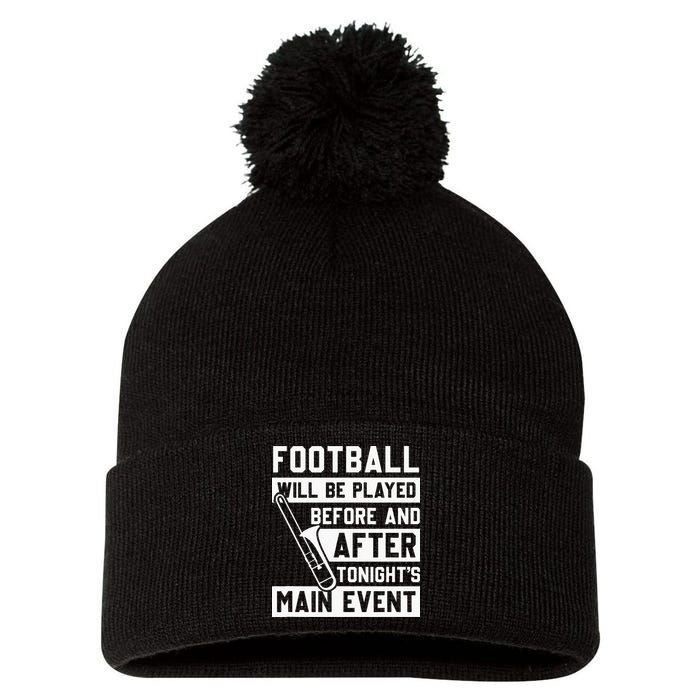 Funny Trombone Player Marching Band Pom Pom 12in Knit Beanie