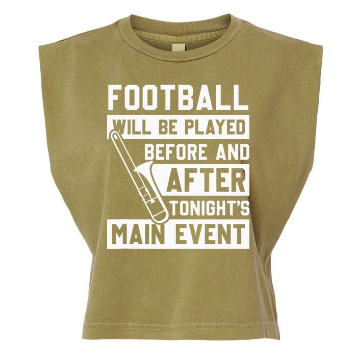 Funny Trombone Player Marching Band Garment-Dyed Women's Muscle Tee