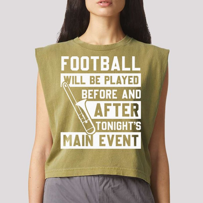 Funny Trombone Player Marching Band Garment-Dyed Women's Muscle Tee