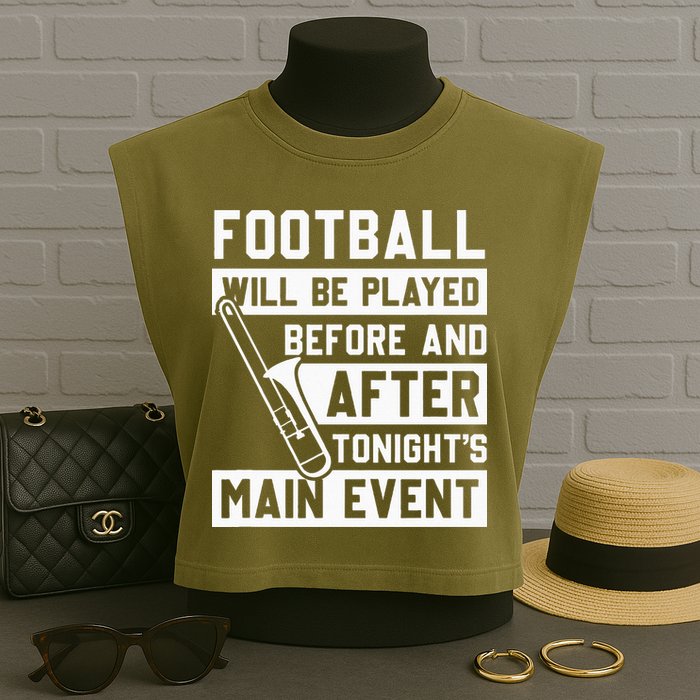 Funny Trombone Player Marching Band Garment-Dyed Women's Muscle Tee