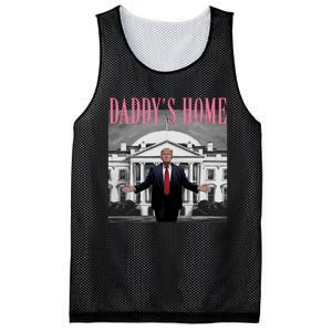 Funny Trump Pink Daddys Home  Trump 2024 Mesh Reversible Basketball Jersey Tank