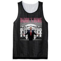 Funny Trump Pink Daddys Home  Trump 2024 Mesh Reversible Basketball Jersey Tank