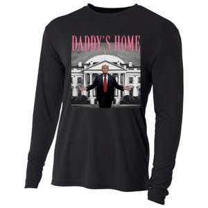 Funny Trump Pink Daddys Home  Trump 2024 Cooling Performance Long Sleeve Crew