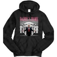 Funny Trump Pink Daddys Home  Trump 2024 Tie Dye Hoodie