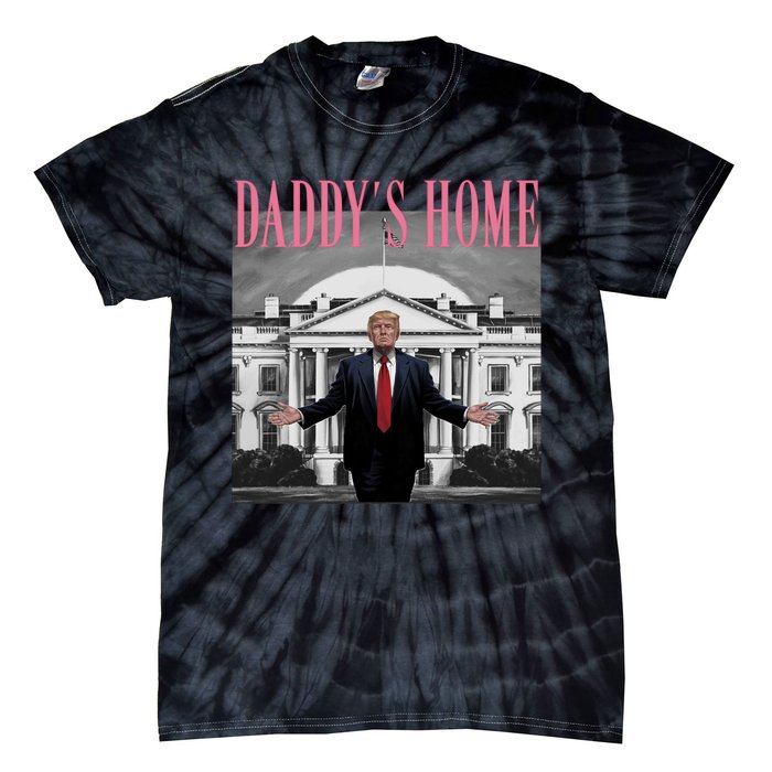 Funny Trump Pink Daddys Home  Trump 2024 Tie-Dye T-Shirt