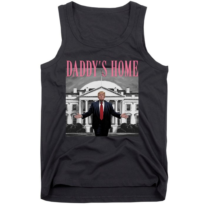 Funny Trump Pink Daddys Home  Trump 2024 Tank Top