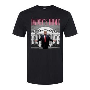 Funny Trump Pink Daddys Home  Trump 2024 Softstyle CVC T-Shirt