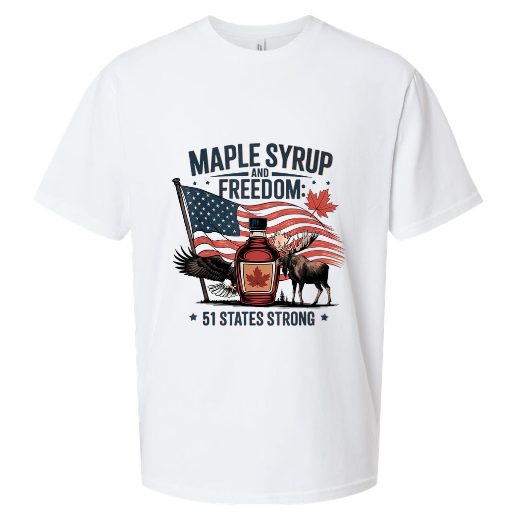 Funny Trump Quote Canada 51st State Of Usa Sueded Cloud Jersey T-Shirt