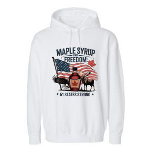 Funny Trump Quote Canada 51st State Of Usa Garment-Dyed Fleece Hoodie