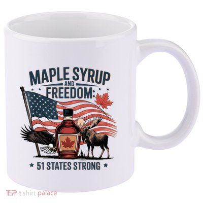 Funny Trump Quote Canada 51st State Of Usa 11oz C Handle Ceramic Mug