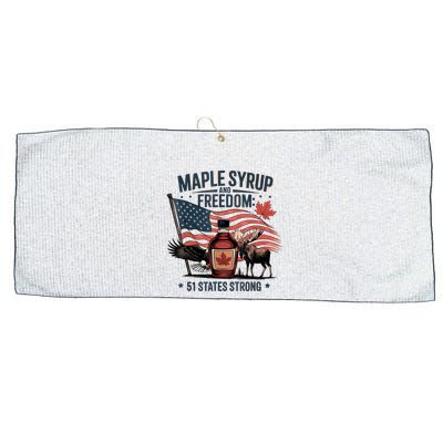 Funny Trump Quote Canada 51st State Of Usa Large Microfiber Waffle Golf Towel