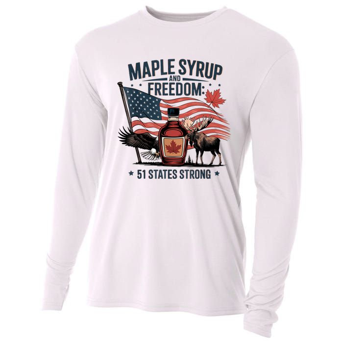 Funny Trump Quote Canada 51st State Of Usa Cooling Performance Long Sleeve Crew