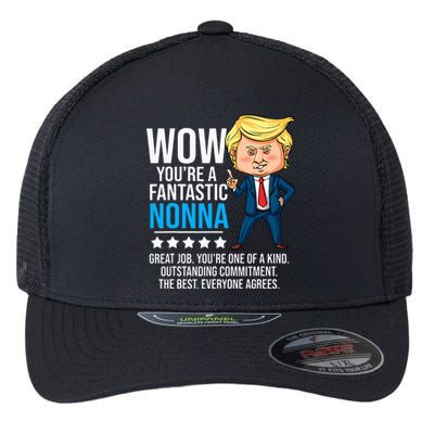 Funny Trump Quote Fantastic Nonna Grandmother Republican Flexfit Unipanel Trucker Cap