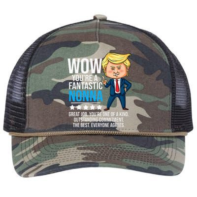 Funny Trump Quote Fantastic Nonna Grandmother Republican Retro Rope Trucker Hat Cap