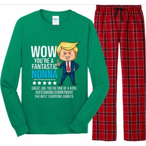 Funny Trump Quote Fantastic Nonna Grandmother Republican Long Sleeve Pajama Set