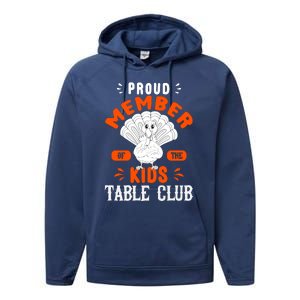 Funny Thanksgiving Quote Thanksgiving Dinner Cute Turkey Performance Fleece Hoodie