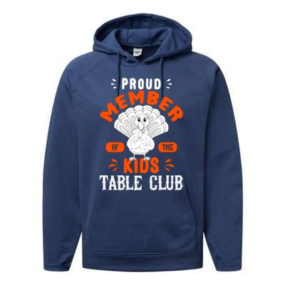 Funny Thanksgiving Quote Thanksgiving Dinner Cute Turkey Performance Fleece Hoodie