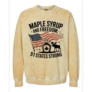 Funny Trump Quote Canada 51st State Of Usa Colorblast Crewneck Sweatshirt