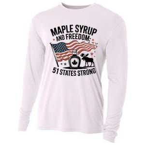 Funny Trump Quote Canada 51st State Of Usa Cooling Performance Long Sleeve Crew