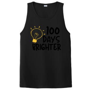 Funny Teacher Quote 100 Days Brighter 100th Day Of School Gift PosiCharge Competitor Tank